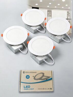 4PC SET Brand New 4 inch / 12cm LED Round  Panel Light | Warm White | 9W